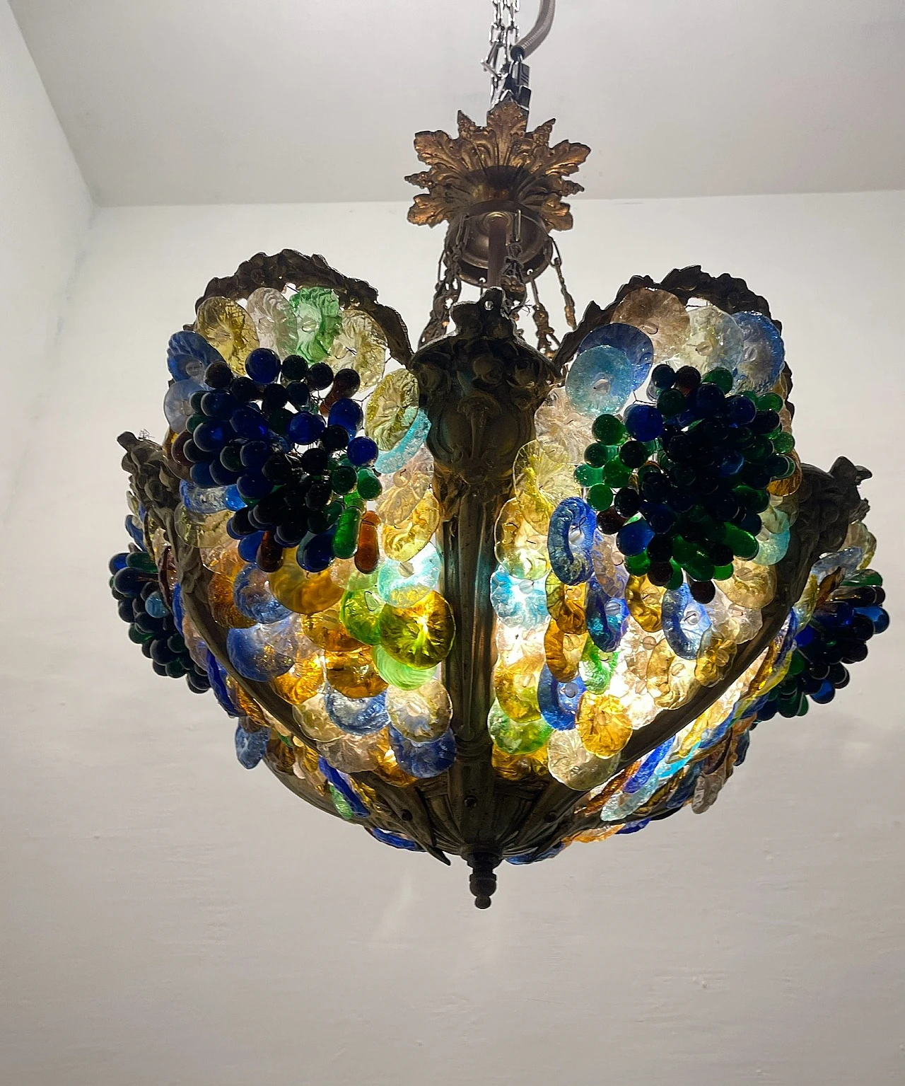 Murano glass chandelier with fruit, 1920s 5