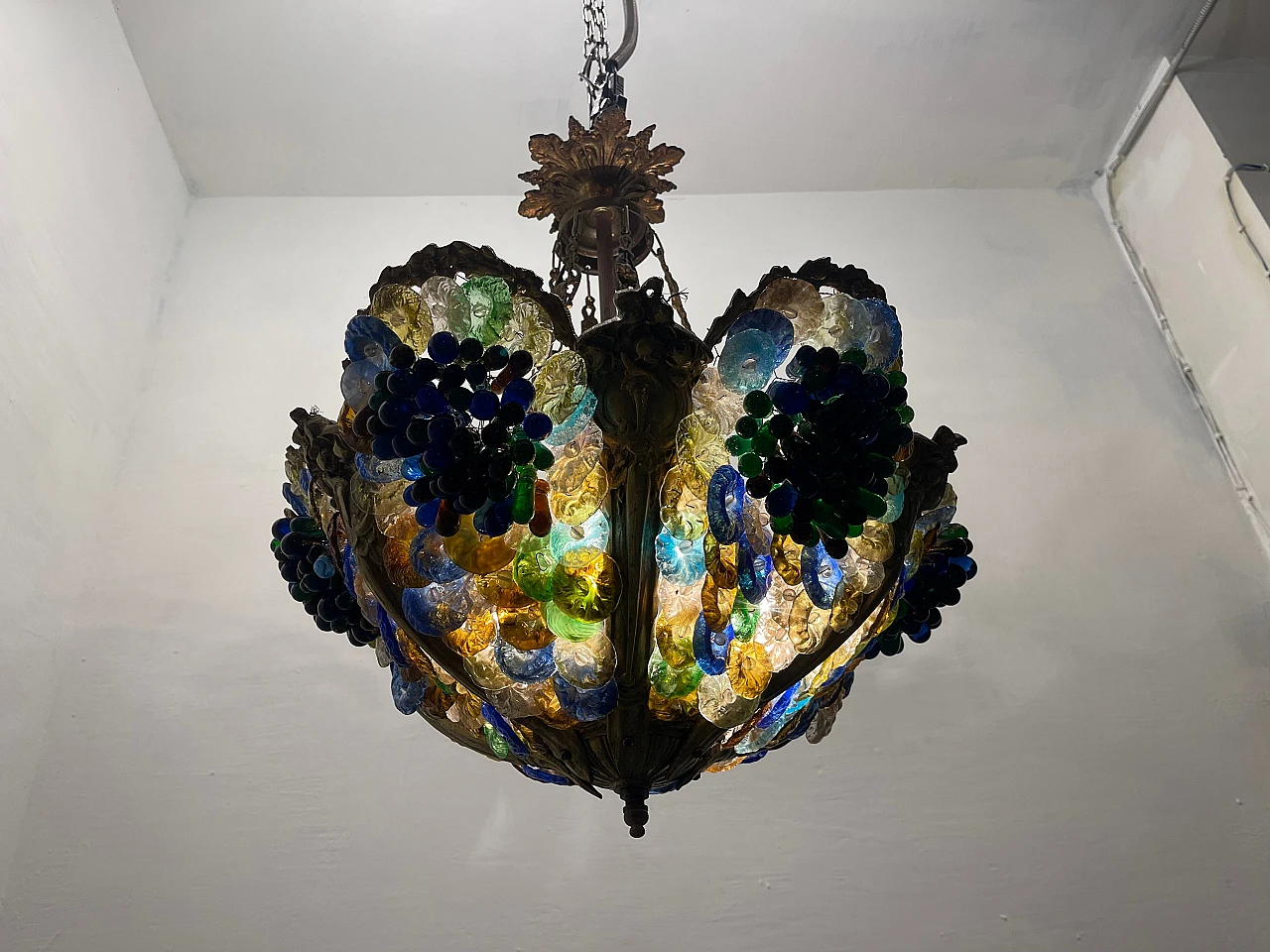 Murano glass chandelier with fruit, 1920s 9