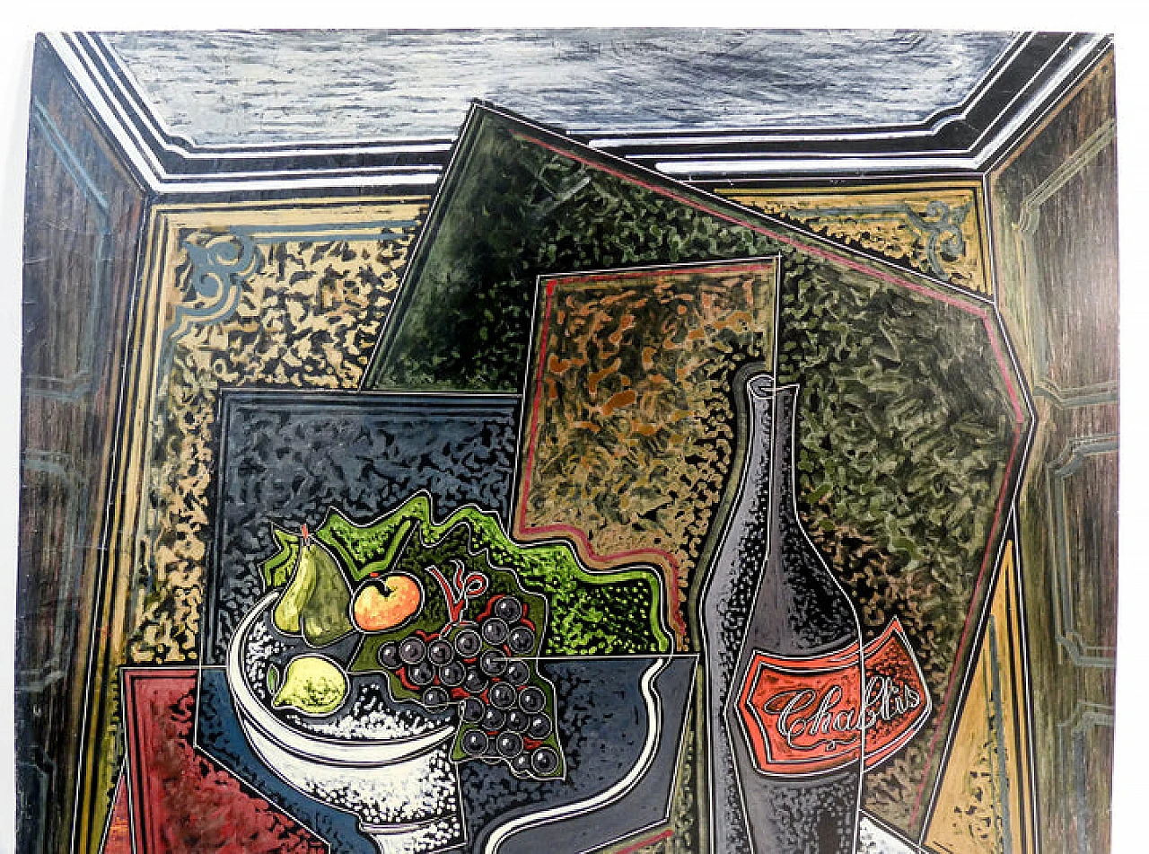 P. Oriani, Objets sur la table, encaustic painting on cardboard, 1930 3