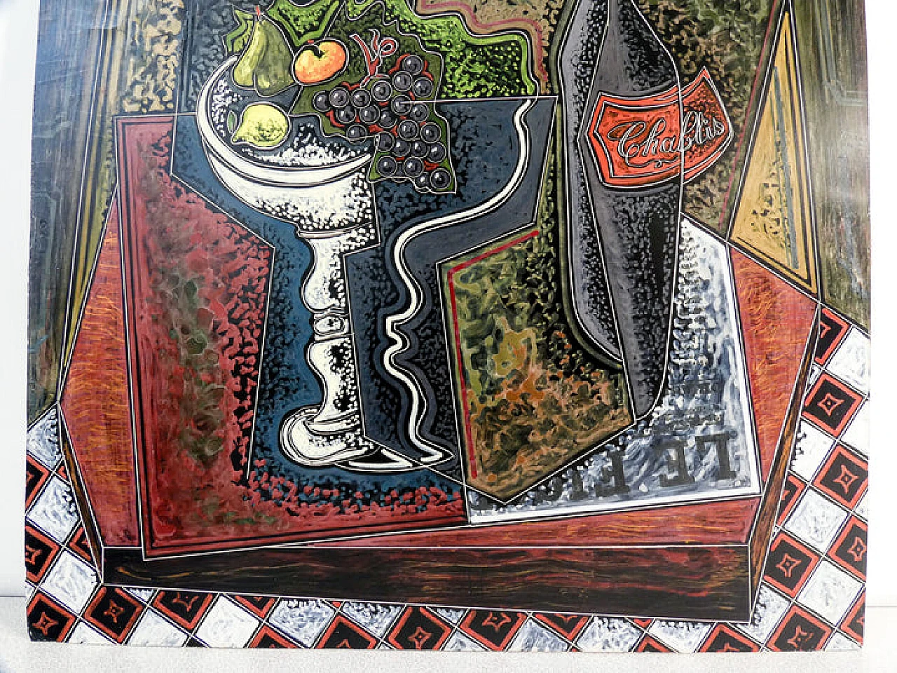 P. Oriani, Objets sur la table, encaustic painting on cardboard, 1930 4