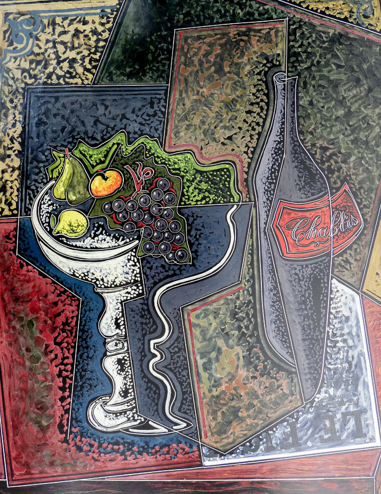 P. Oriani, Objets sur la table, encaustic painting on cardboard, 1930 5