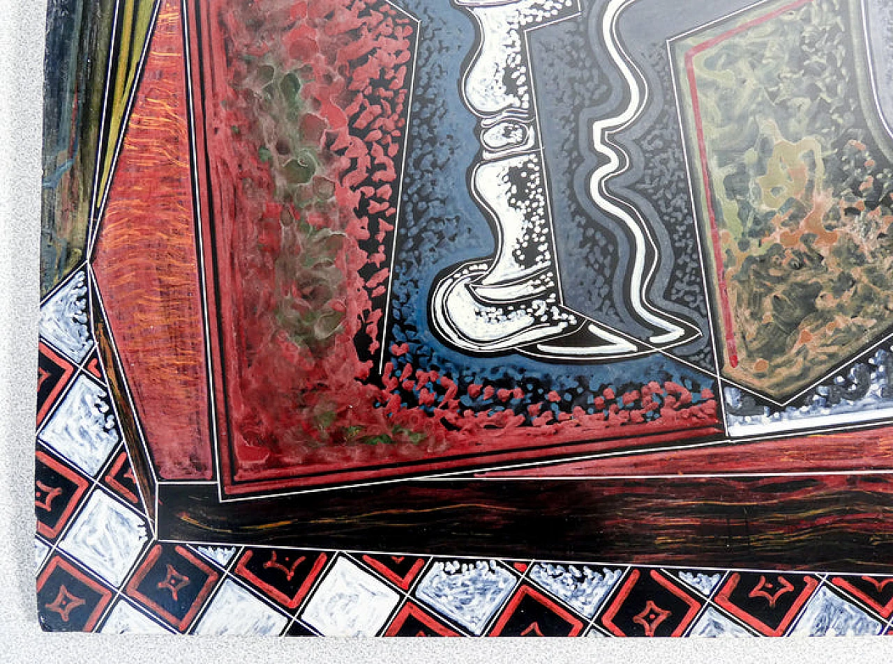 P. Oriani, Objets sur la table, encaustic painting on cardboard, 1930 10