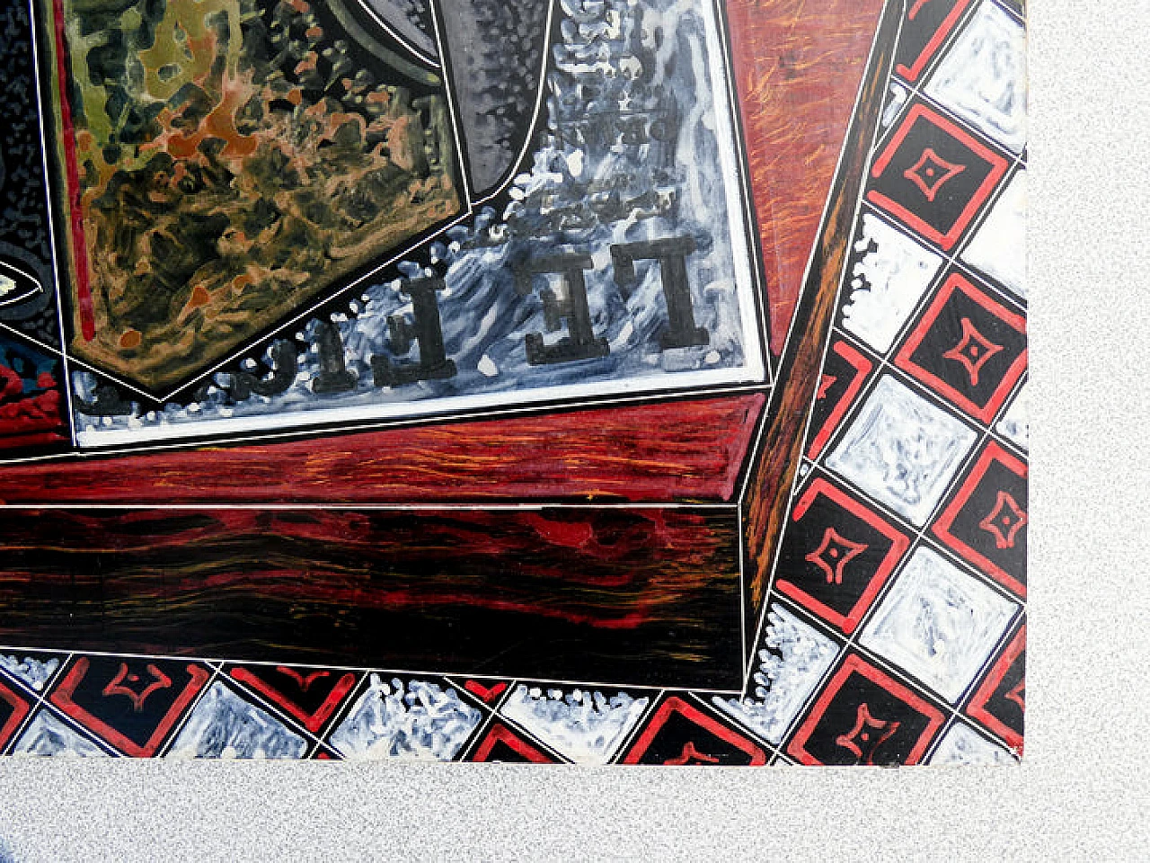 P. Oriani, Objets sur la table, encaustic painting on cardboard, 1930 11