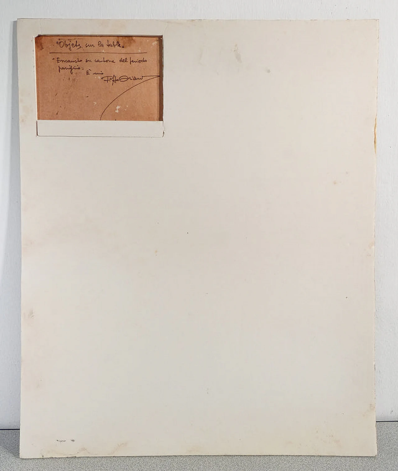 P. Oriani, Objets sur la table, encaustic painting on cardboard, 1930 14