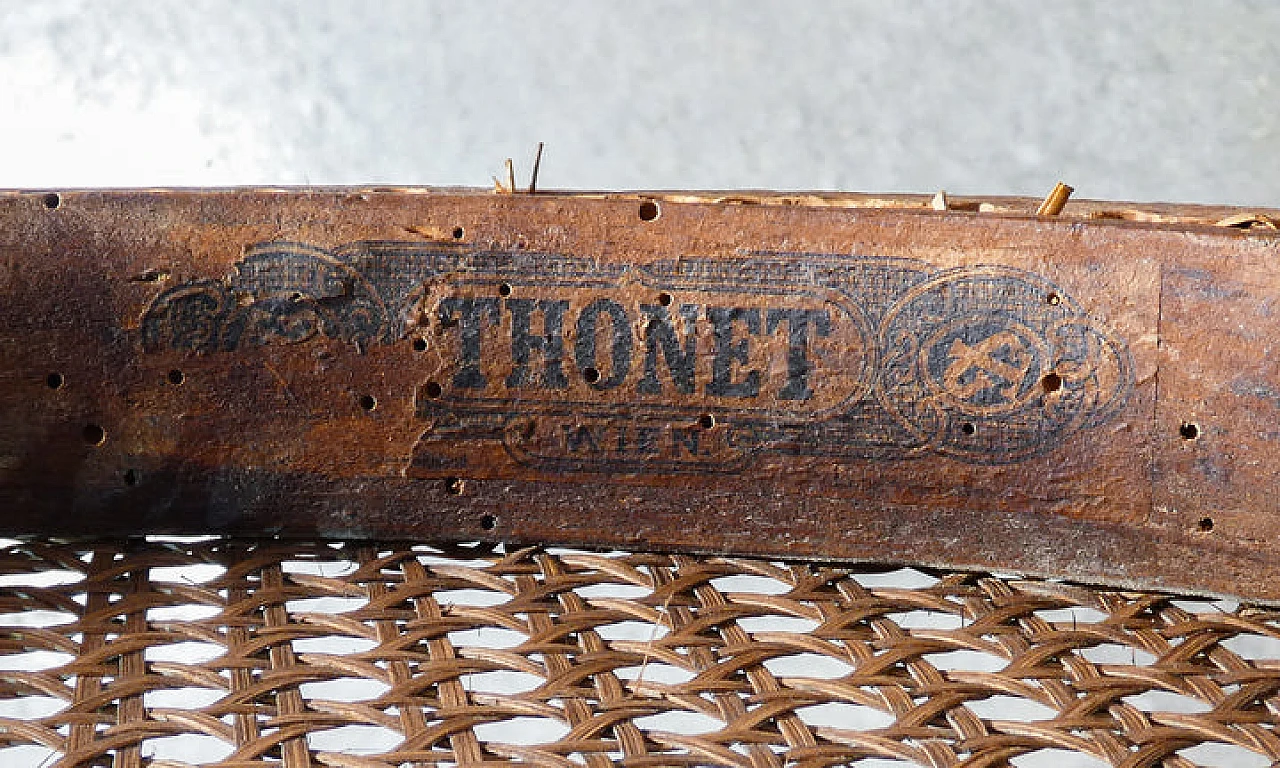 Bent beech and Vienna straw high chair by Thonet, 19th century 11