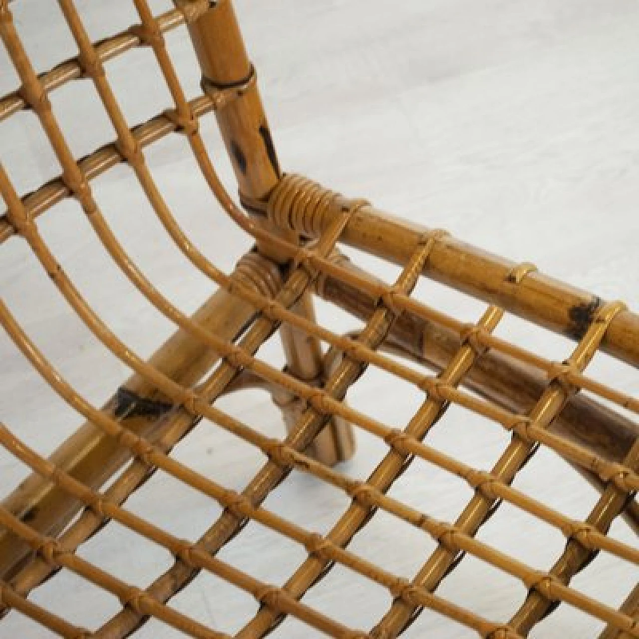 Four bamboo chairs in the style of Albini, 1960s 8