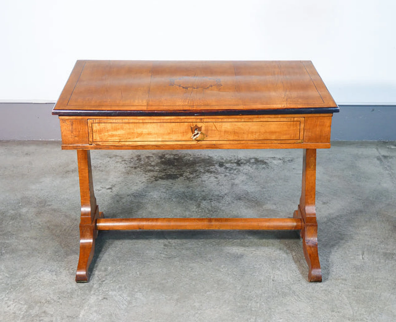 Charles X cherry and briar-root desk with inlays, mid-19th century 2