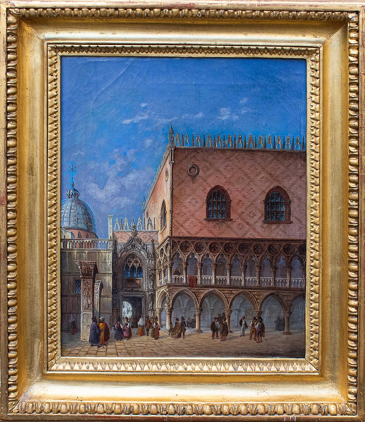 J. B. Kreitmayr, Veduta del palazzo ducale, olio su tela, 1848 1