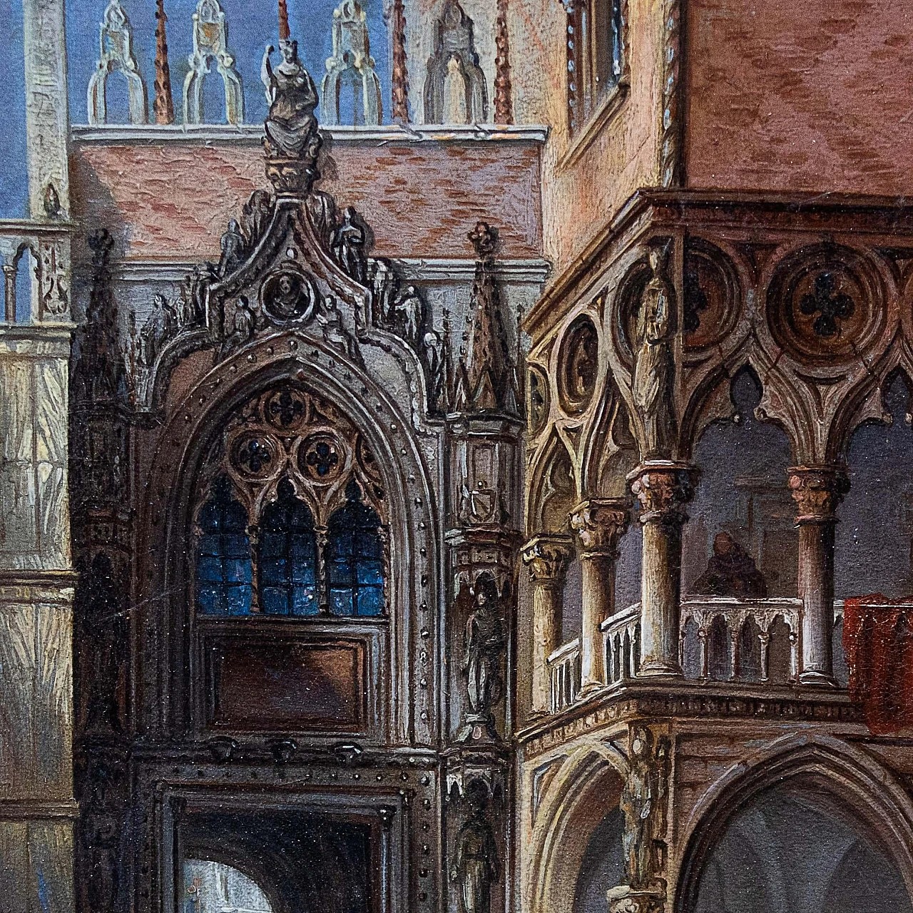 J. B. Kreitmayr, Veduta del palazzo ducale, olio su tela, 1848 8