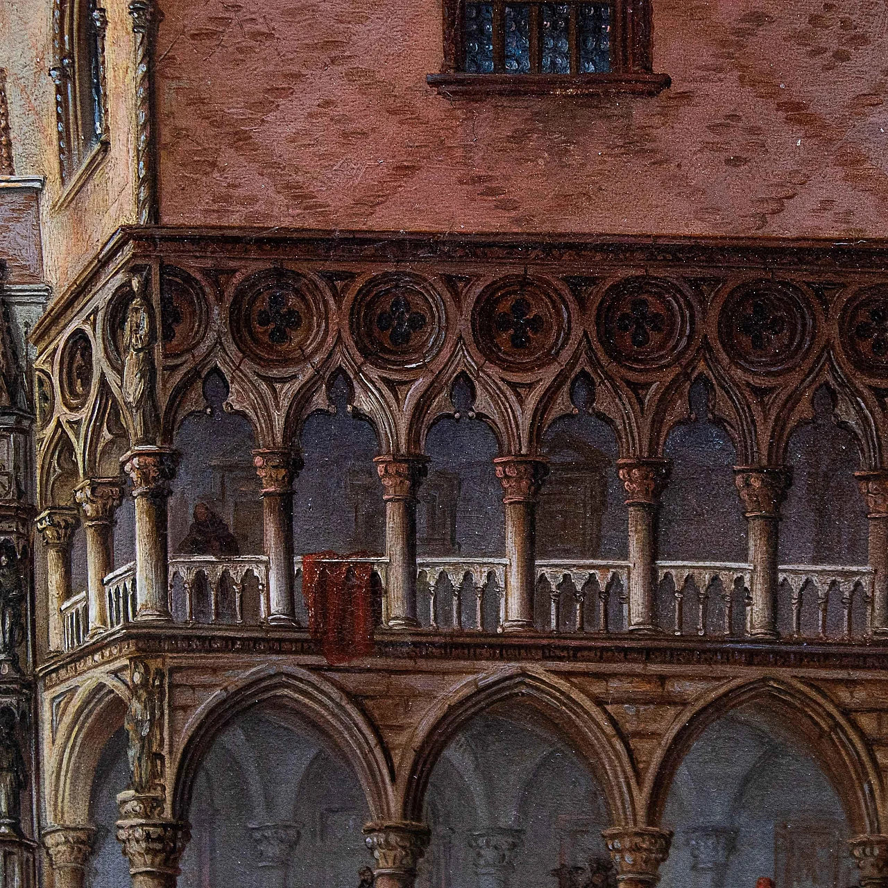 J. B. Kreitmayr, Veduta del palazzo ducale, olio su tela, 1848 9