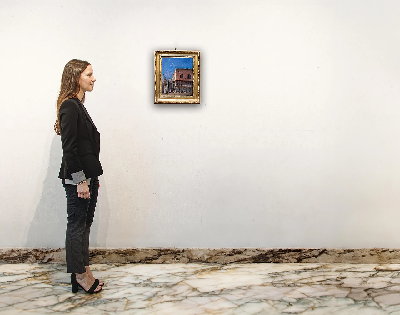 J. B. Kreitmayr, Veduta del palazzo ducale, olio su tela, 1848 10