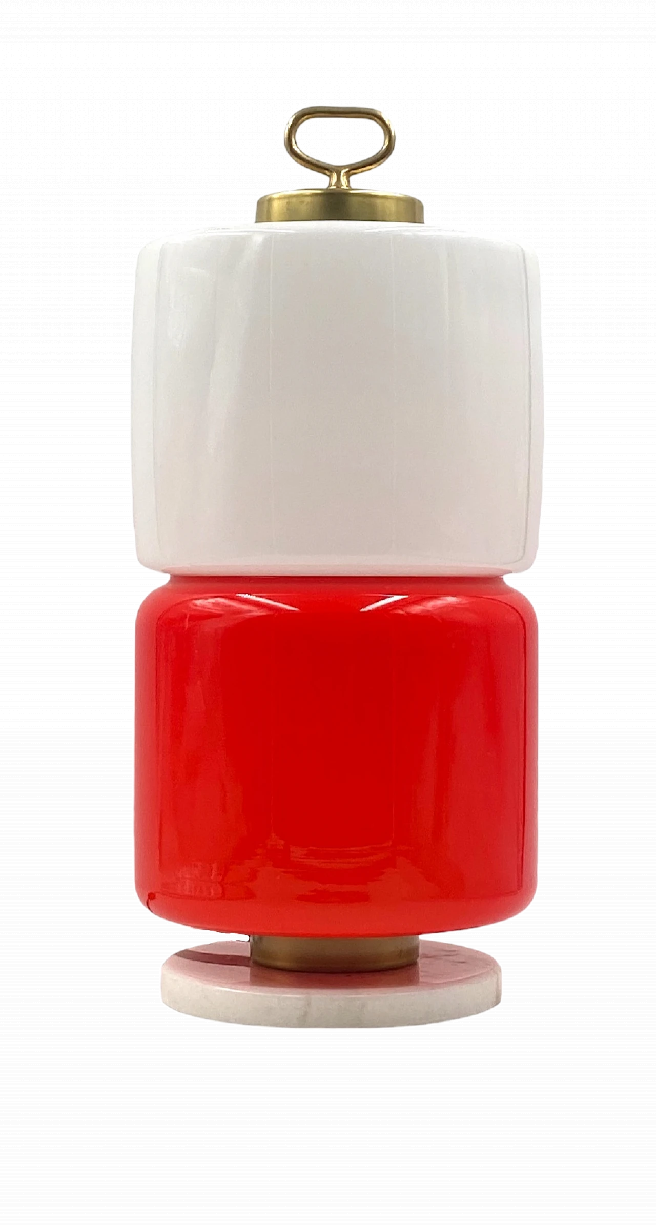 Lampada da tavolo in vetro, marmo e ottone di Stilnovo, anni '70 19