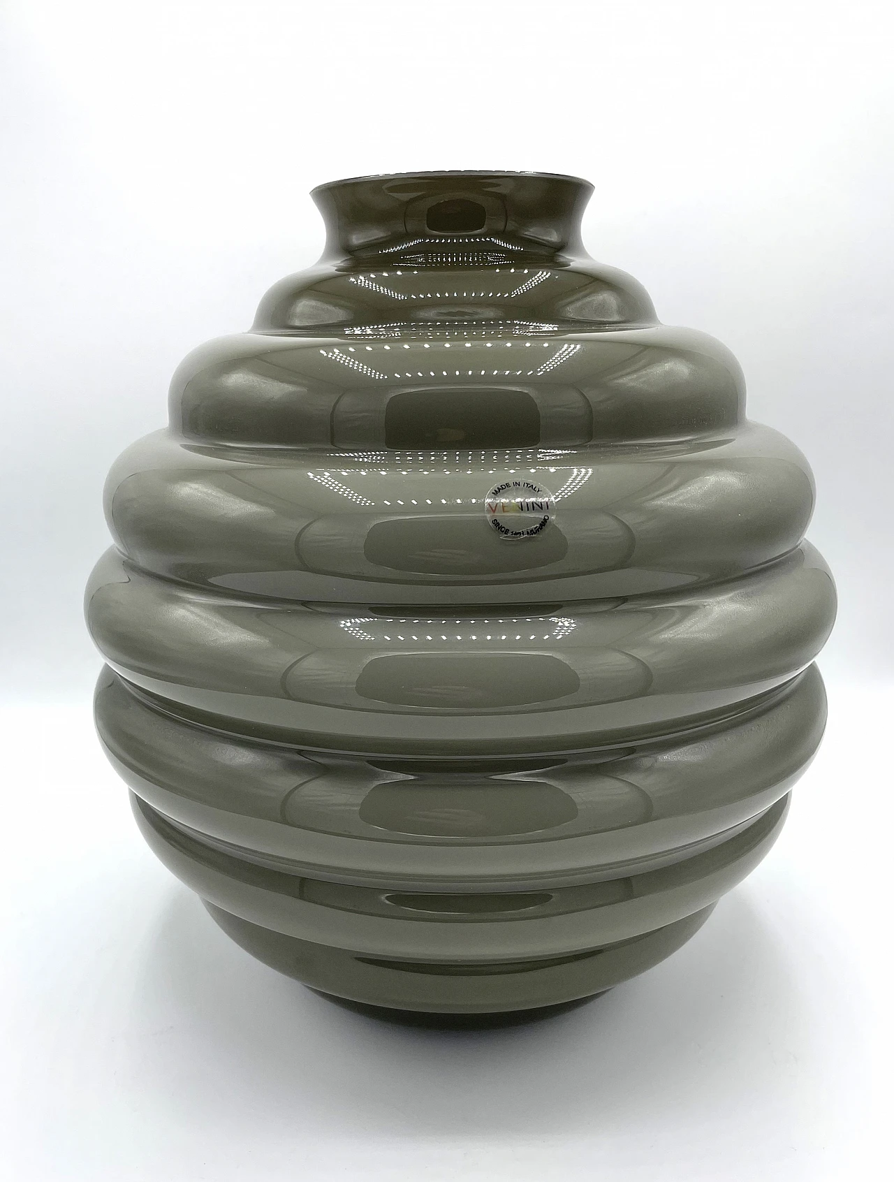 Deco blown glass vase by Napoleone Martinuzzi, 2000s 1