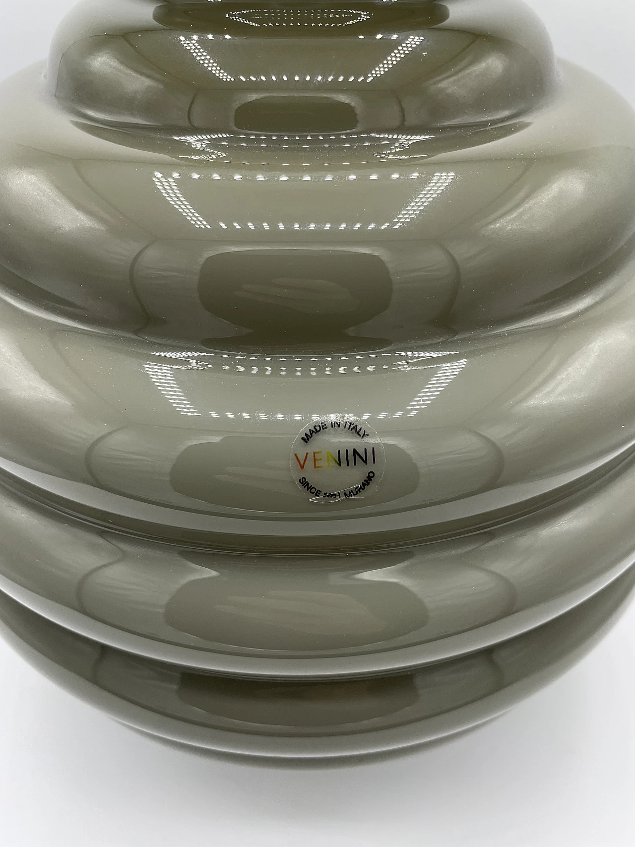 Deco blown glass vase by Napoleone Martinuzzi, 2000s 3