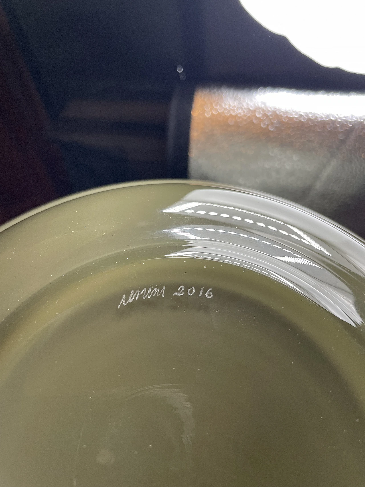 Deco blown glass vase by Napoleone Martinuzzi, 2000s 5