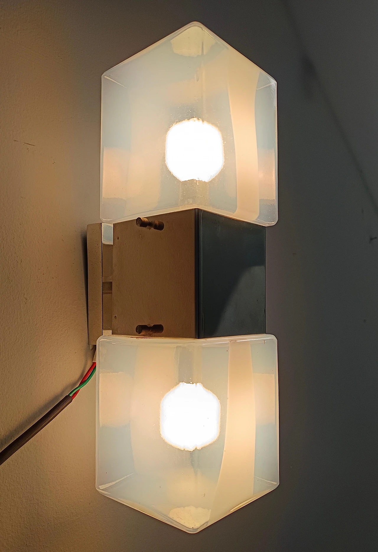 Murano glass wall lamp by Carlo Nason for Mazzega, 1970s 2