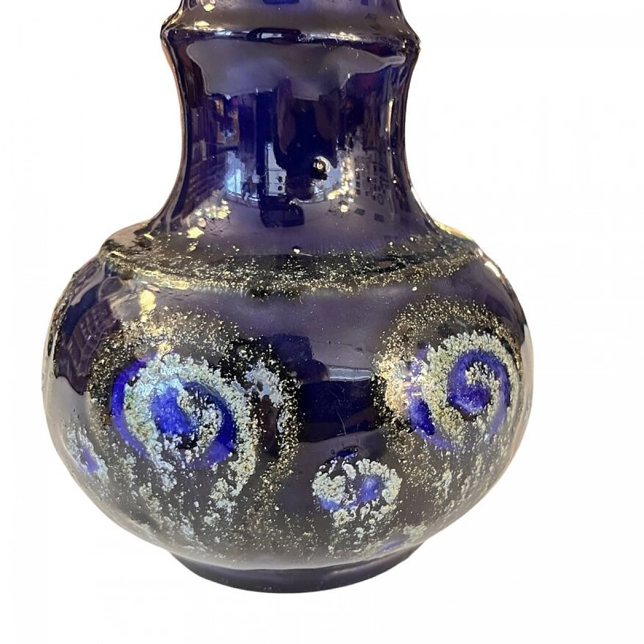 Cobalt ceramic vase by Strehla Keramik, 1960s 6