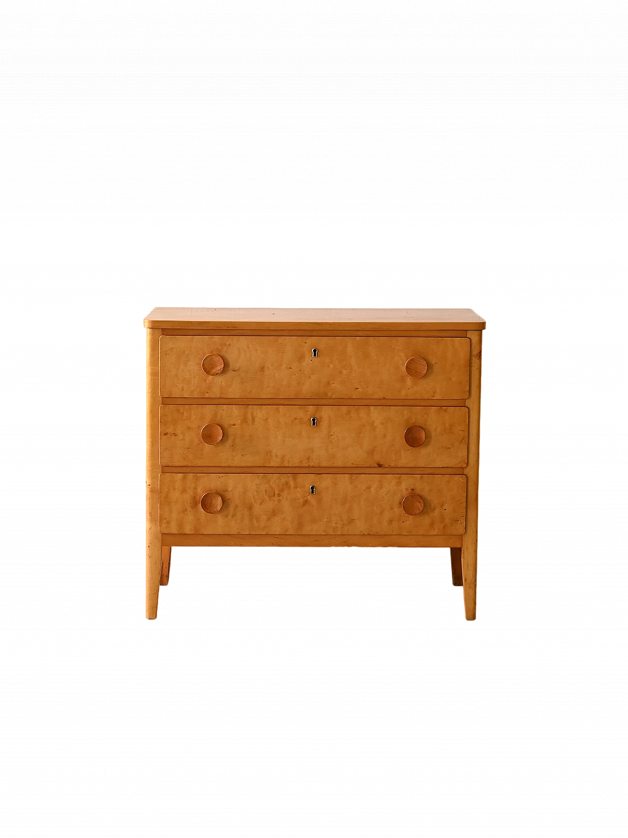 Cassettiera scandinava in teak e radica, anni '60 9