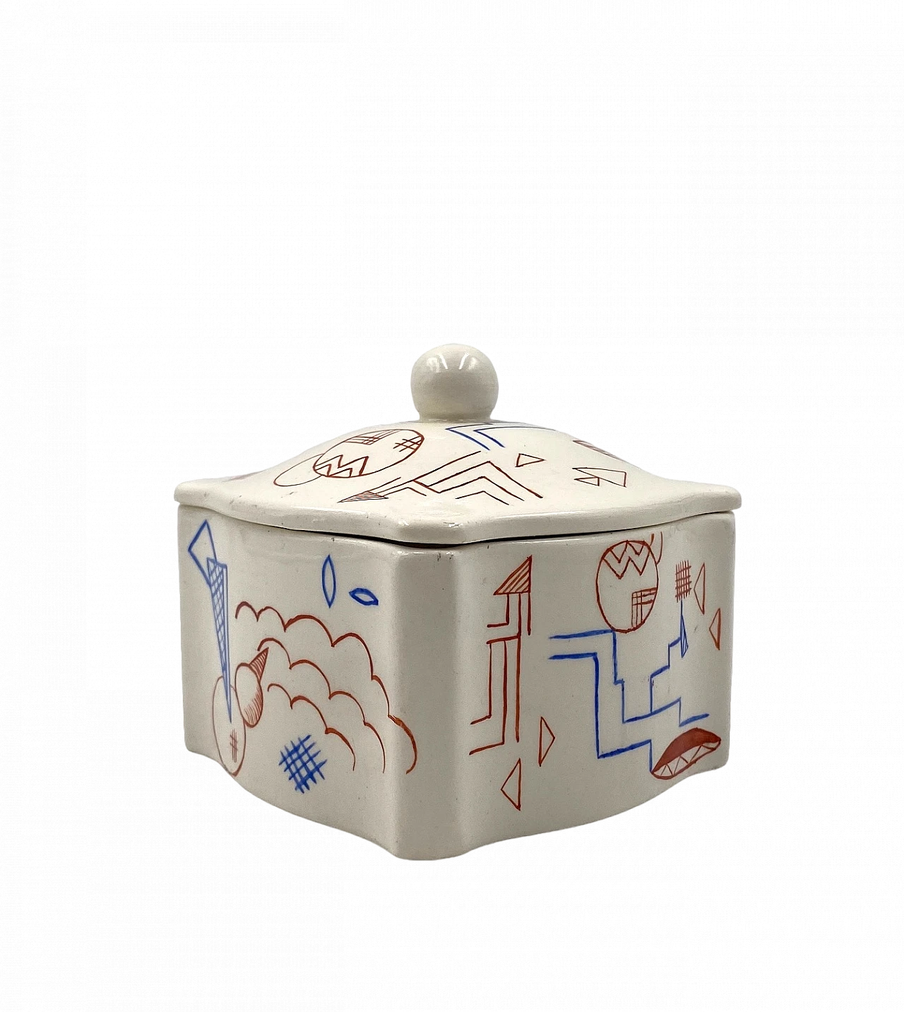 German Futurist ceramic box, 1930s 21