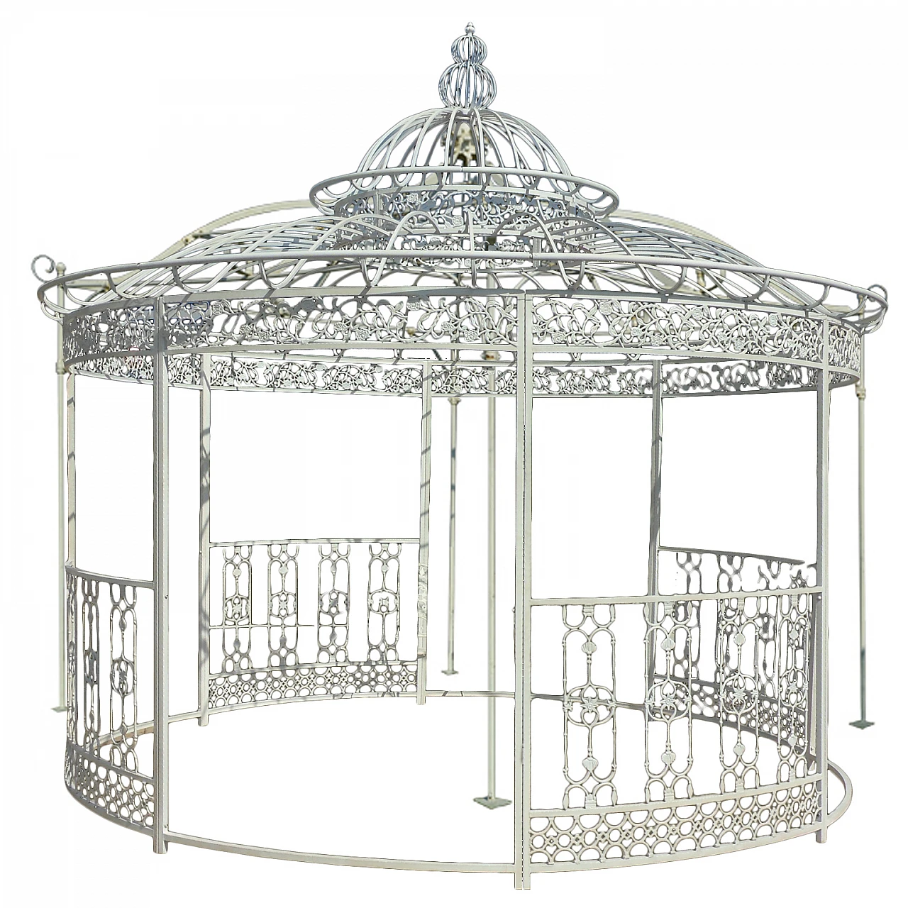 White iron garden gazebo, early 20th century 1