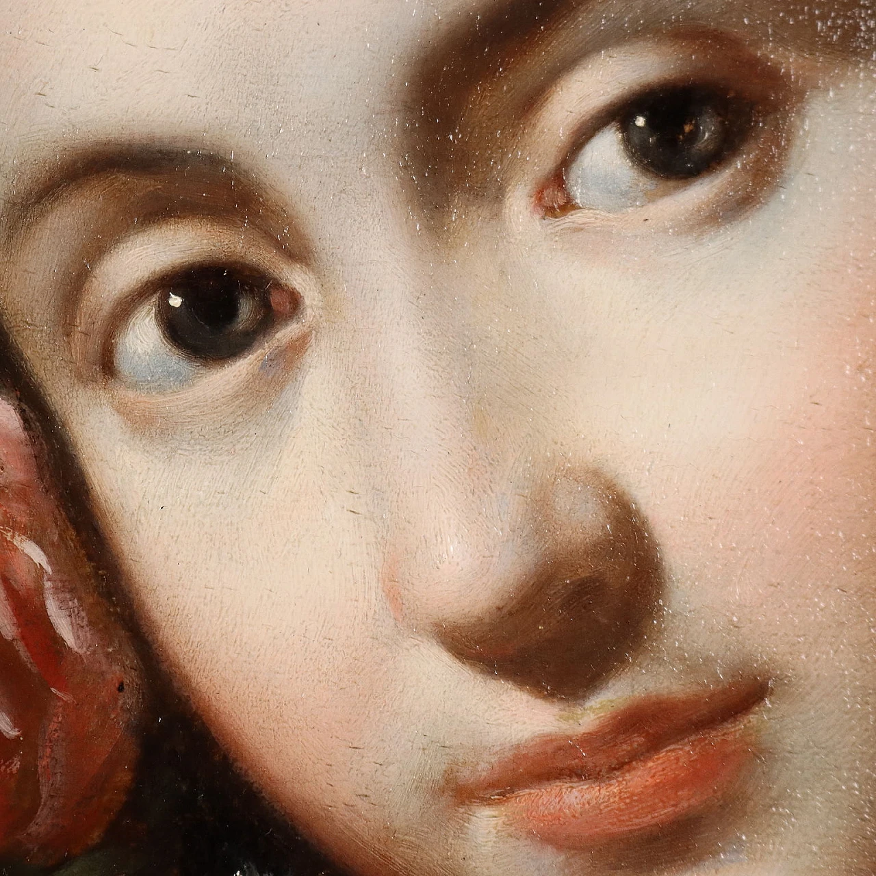 Portrait of a young lady, oil on canvas, 19th century 4
