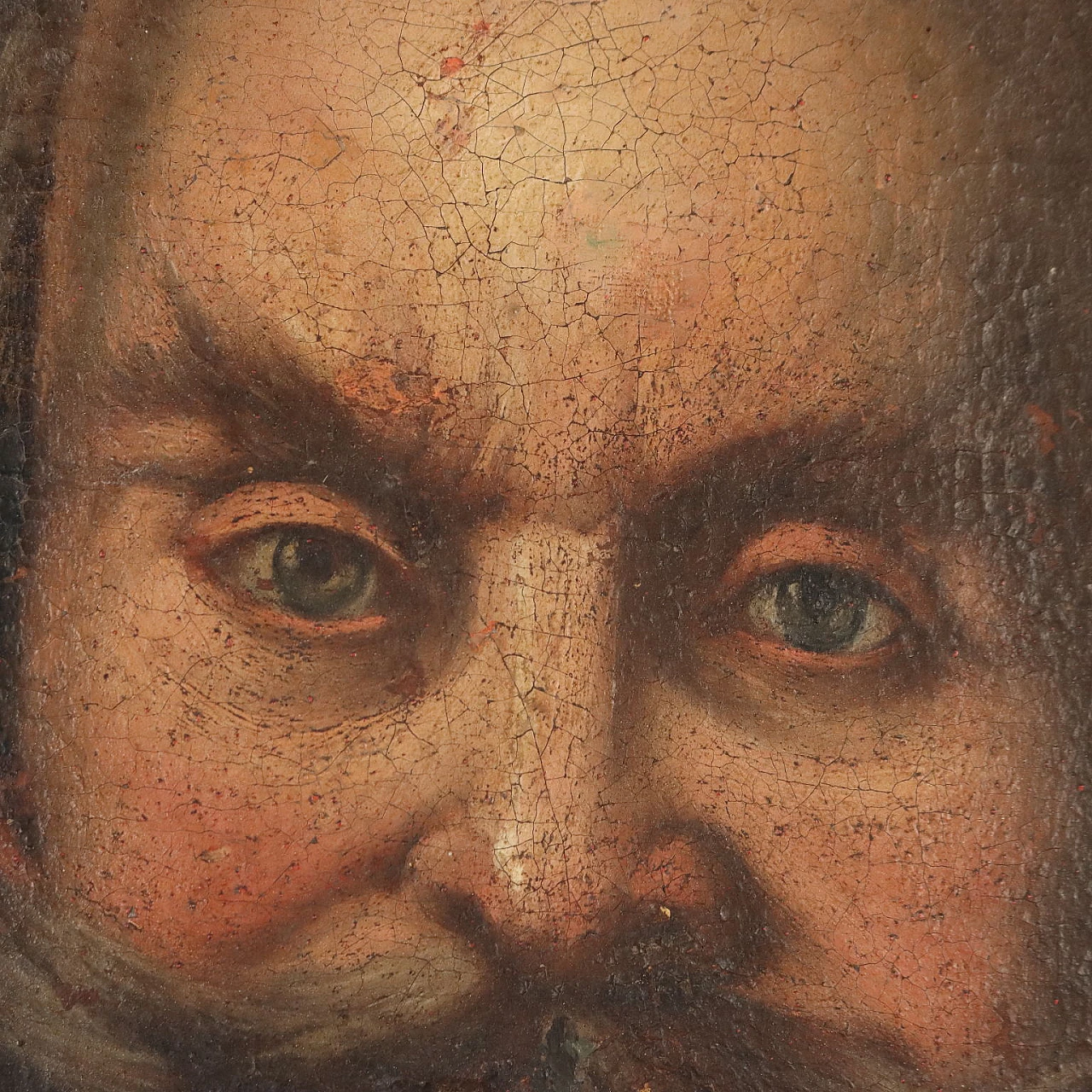 Portrait of soldier in armor, oil on canvas, 17th century 4