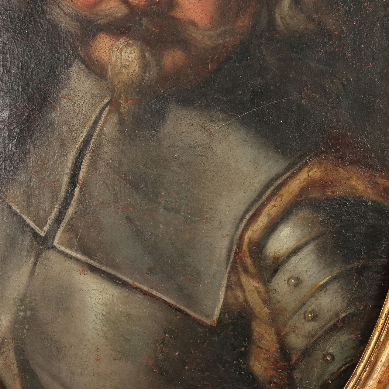 Portrait of soldier in armor, oil on canvas, 17th century 5