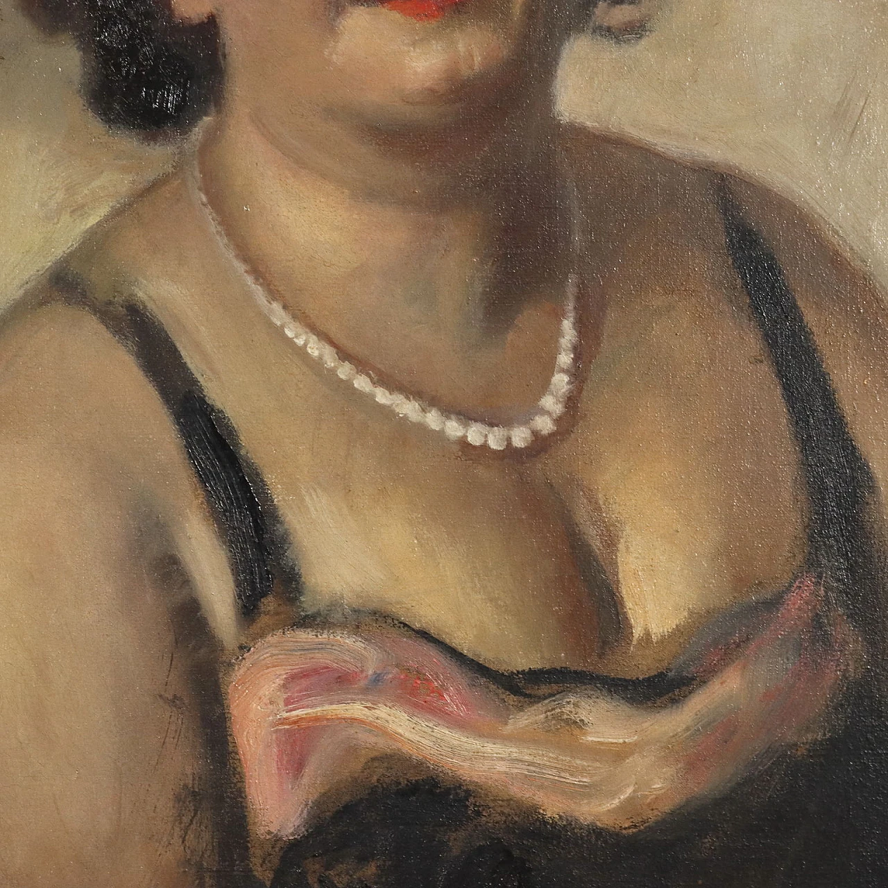 Giuseppe Mascarini, ritratto femminile, olio su tela, 1950 4