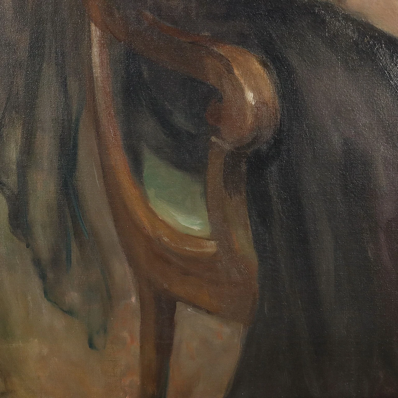Giuseppe Mascarini, ritratto femminile, olio su tela, 1950 6