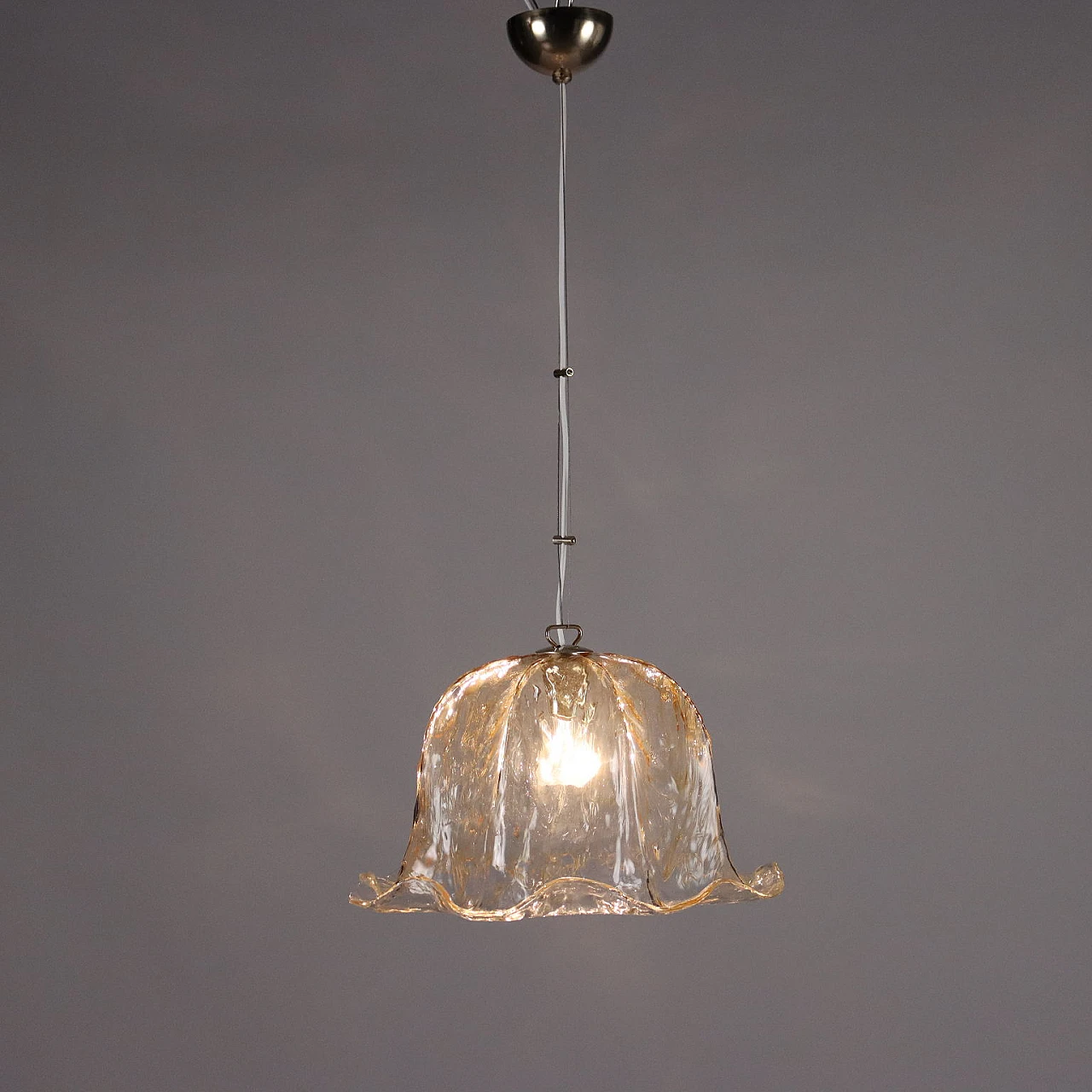 Lampada a sospensione in vetro soffiato di La Murrina, anni '80 1