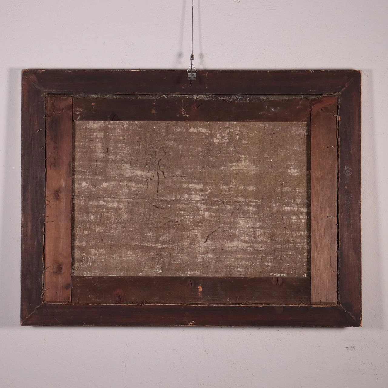 Northern Italy landscape with figures and architectures, oil painting on canvas, 18th century 9