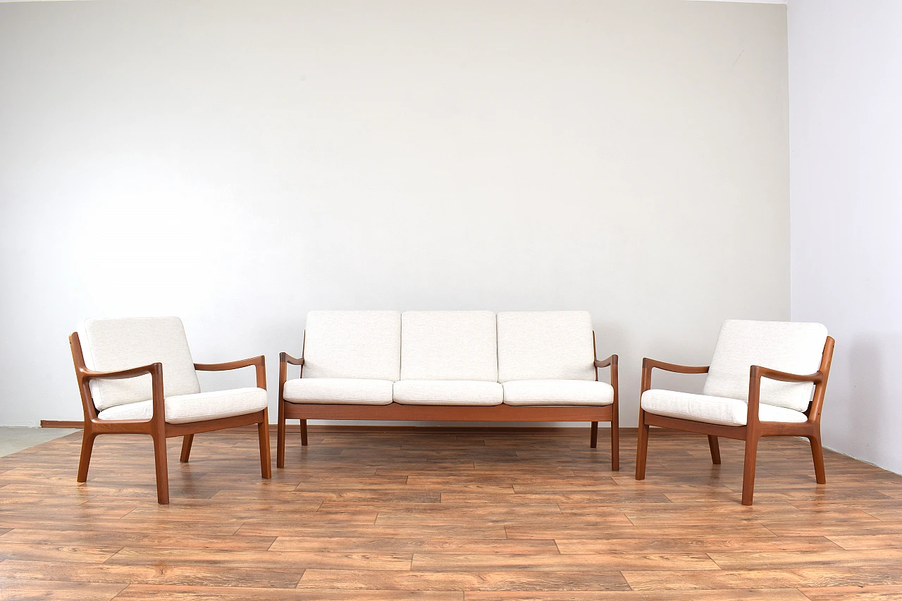 Danish teak Senator living room by Ole Wanscher for Cado, 1960s 1