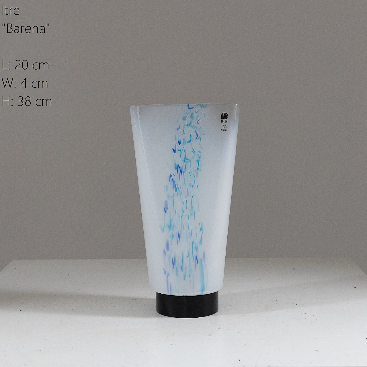 Metal and glass Barena table lamp by ITRE, 1980s 1