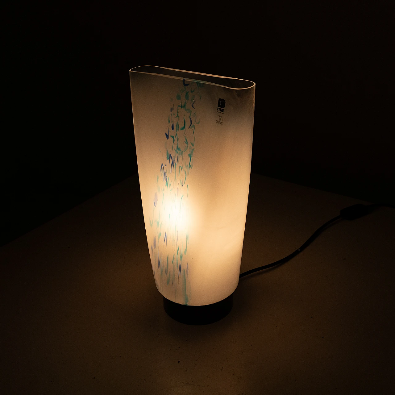 Metal and glass Barena table lamp by ITRE, 1980s 9