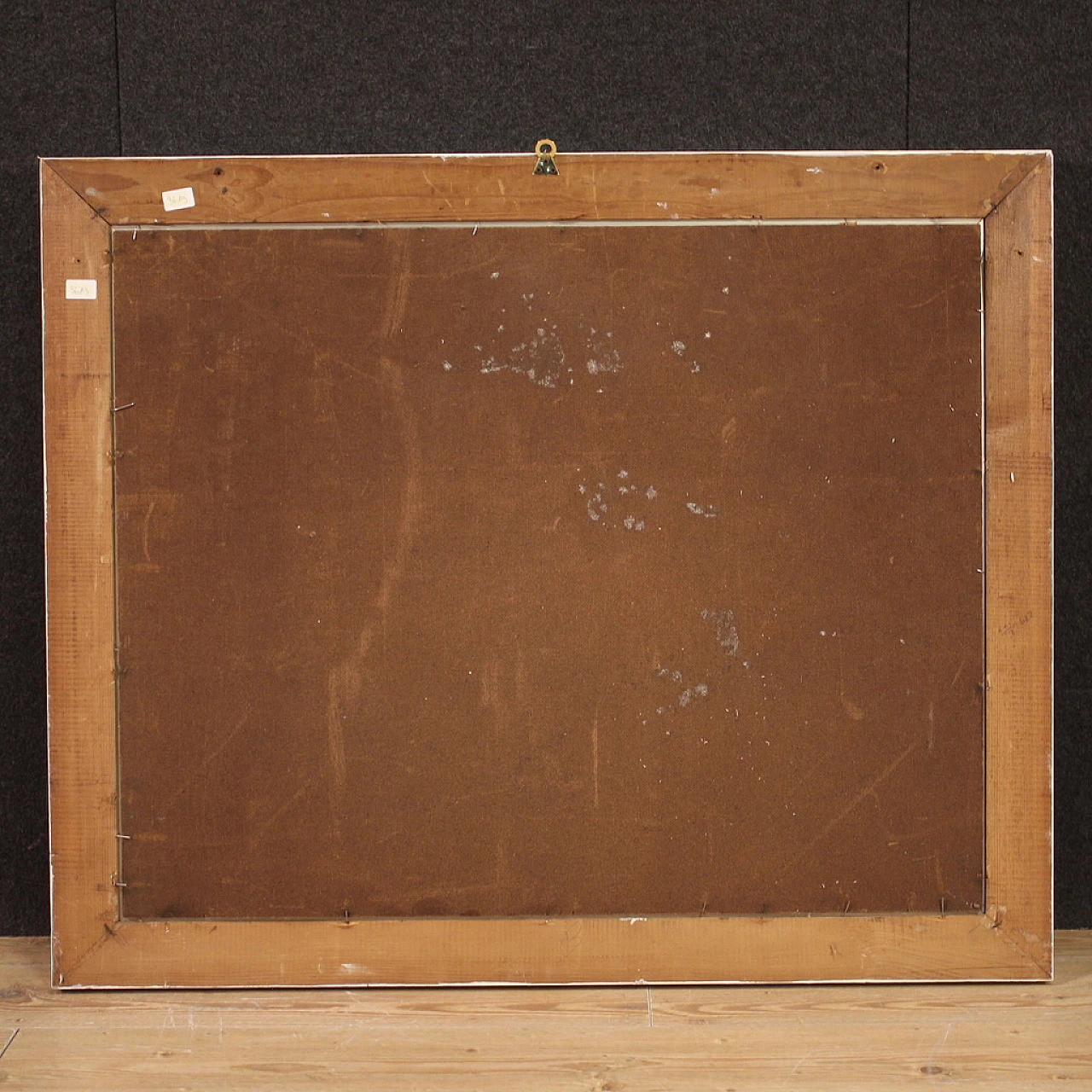 R. Emmanuel, Still life with flowers and a guitar, oil on masonite 10