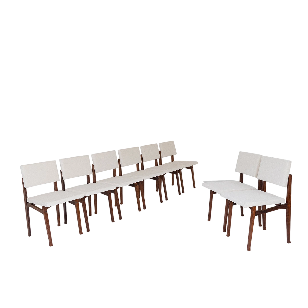 8 Sedie Luisella di Franco Albini per Poggi, anni '50 2