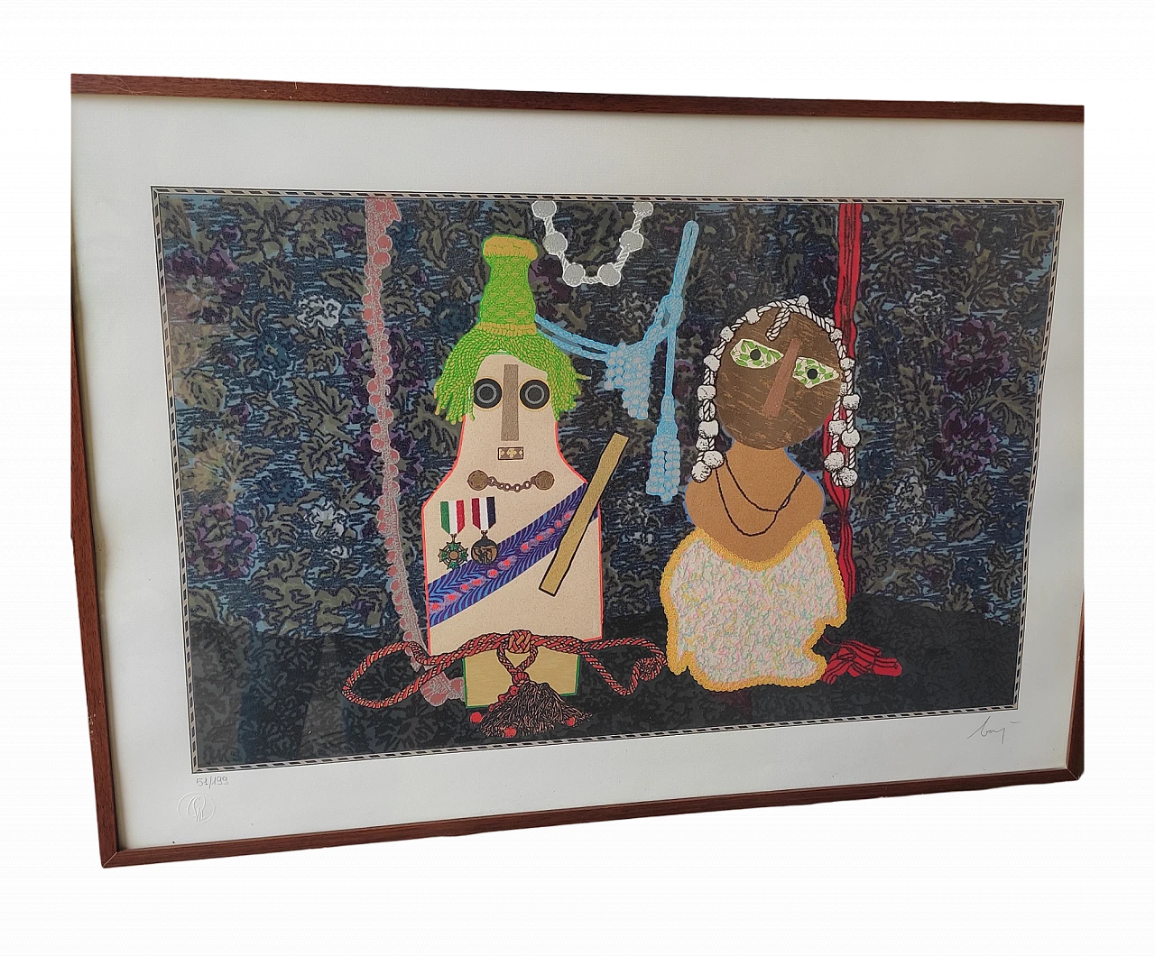 E. Baj, polymateric silkscreen print, 1980s 6