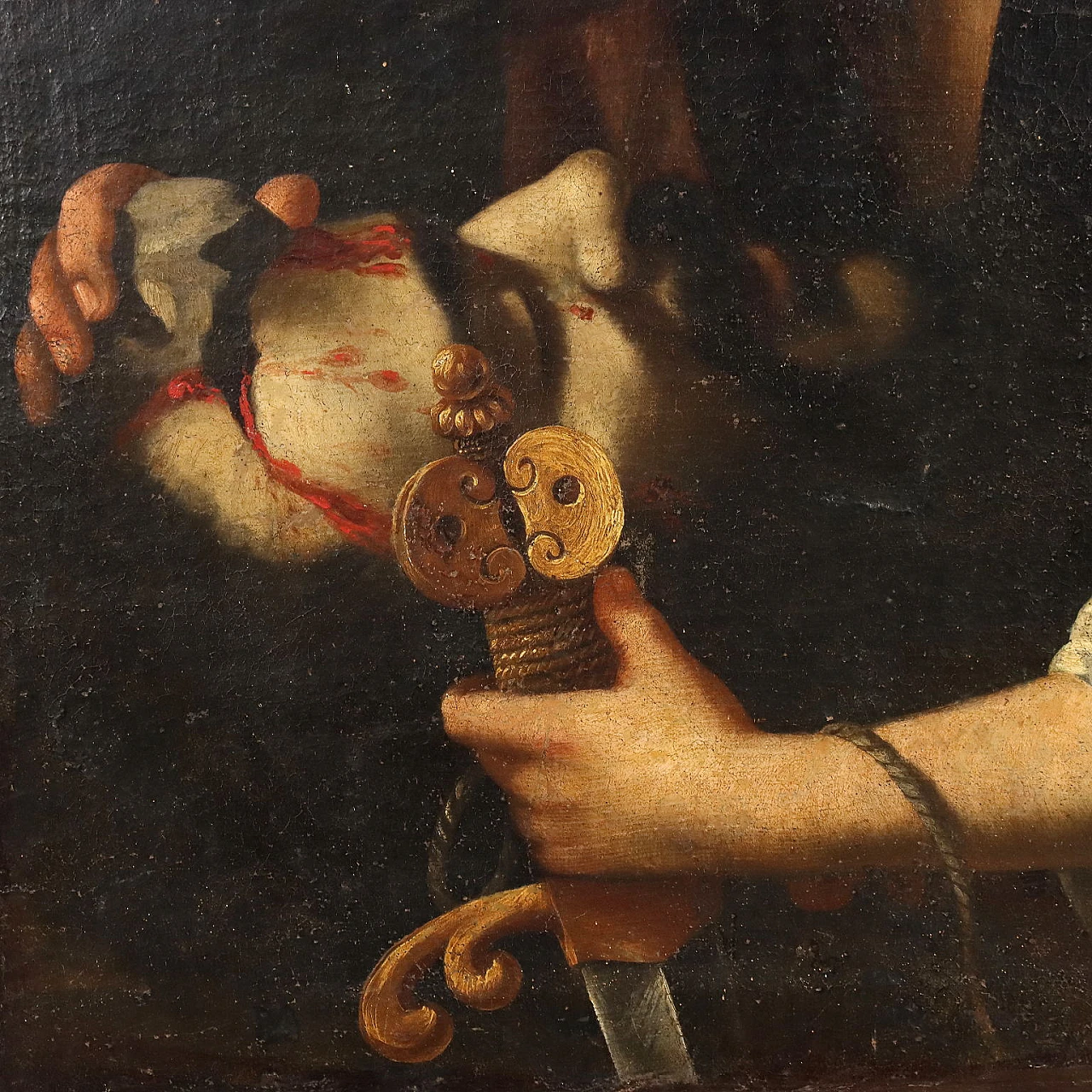 Stile di Angelo Caroselli, David e Golia, olio su tela, '600 5