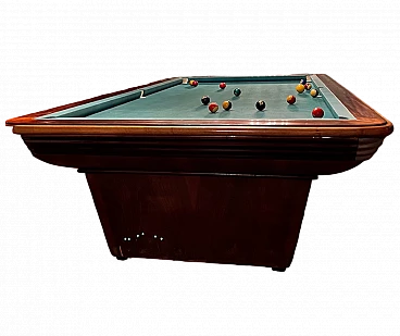 Tavolo da biliardo in mogano art deco di Fratelli Deagostini, 1954