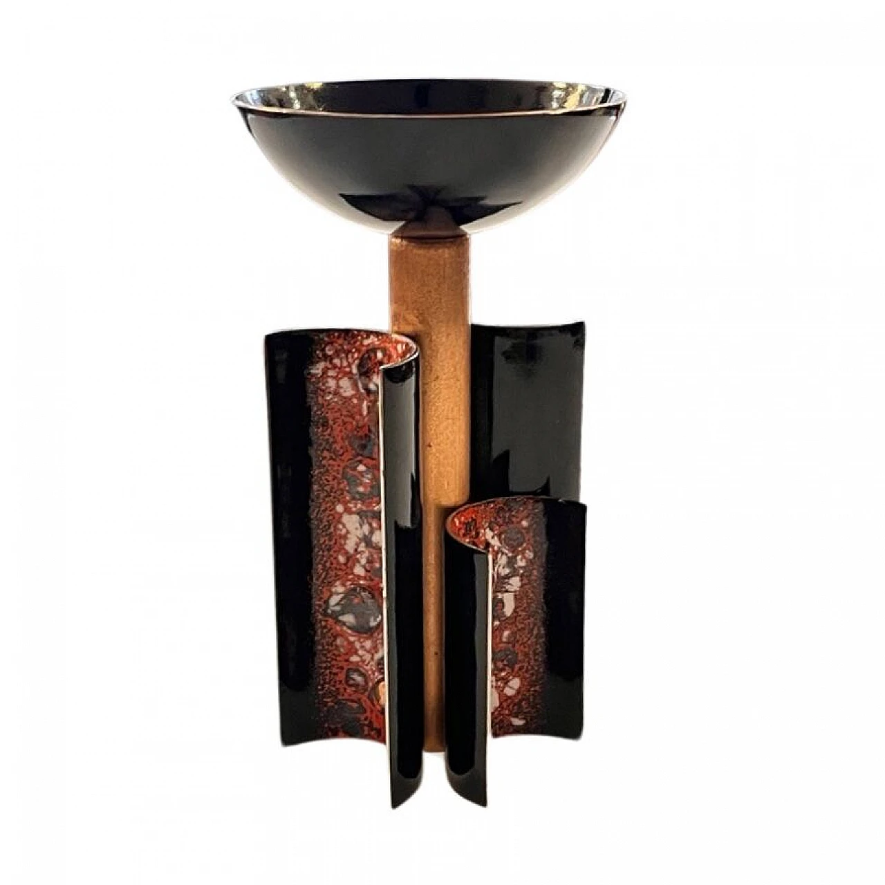 Enamelled copper candlestick, 1960s 2