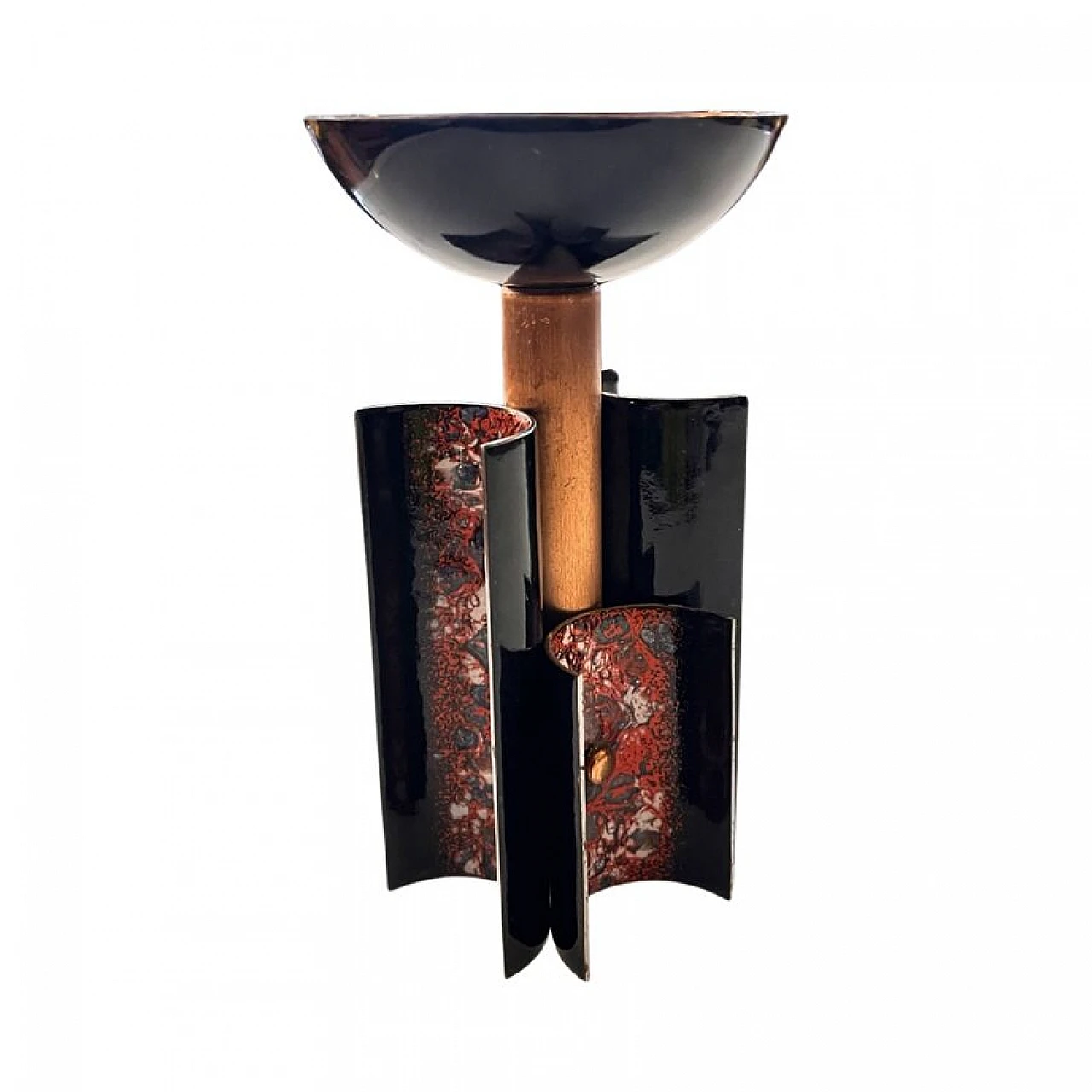 Enamelled copper candlestick, 1960s 3