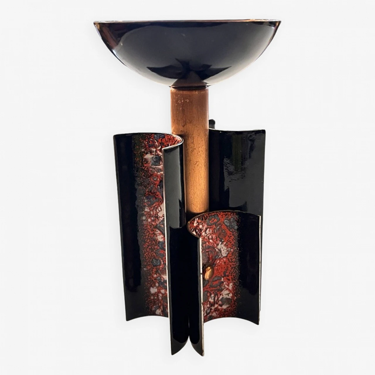 Enamelled copper candlestick, 1960s 5