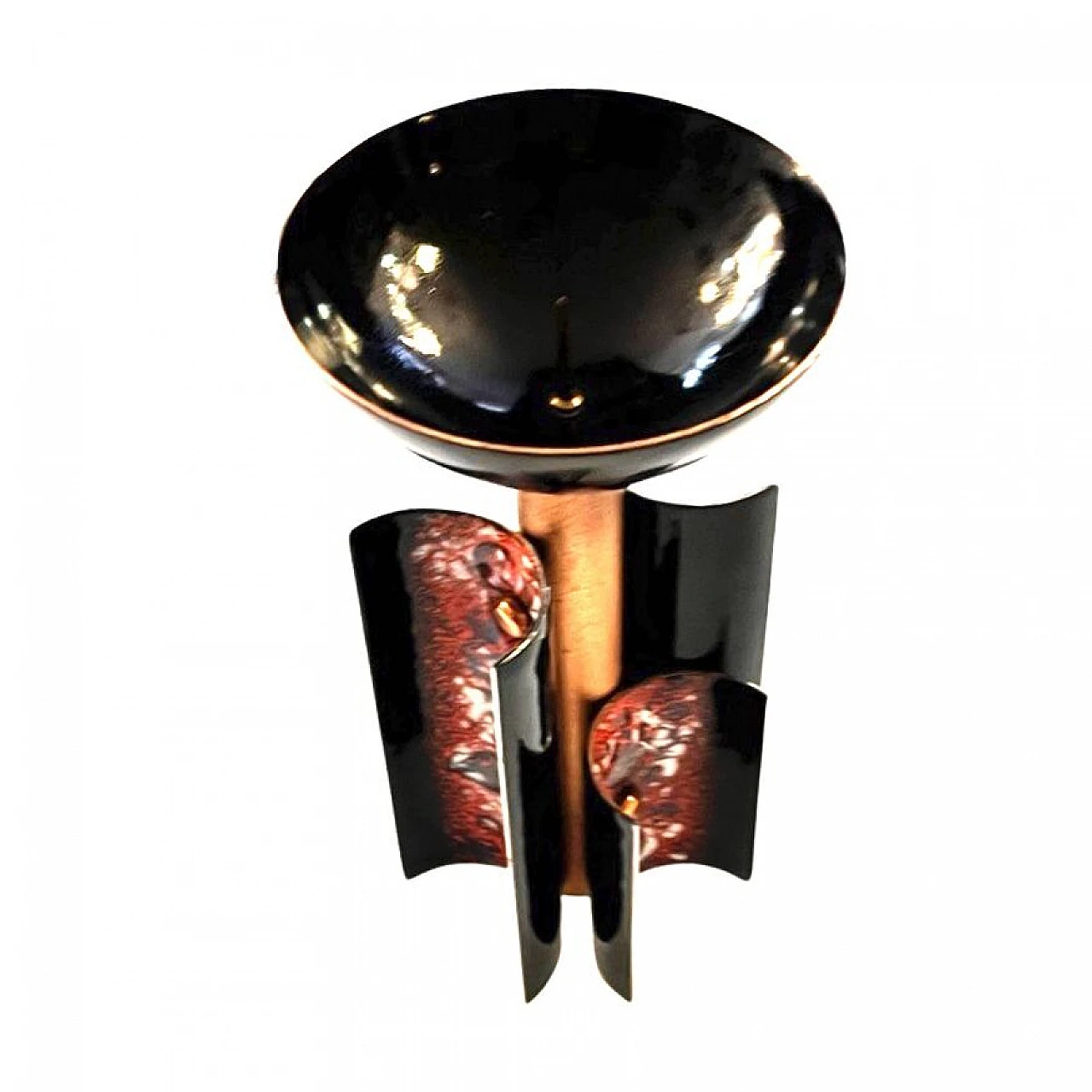 Enamelled copper candlestick, 1960s 7