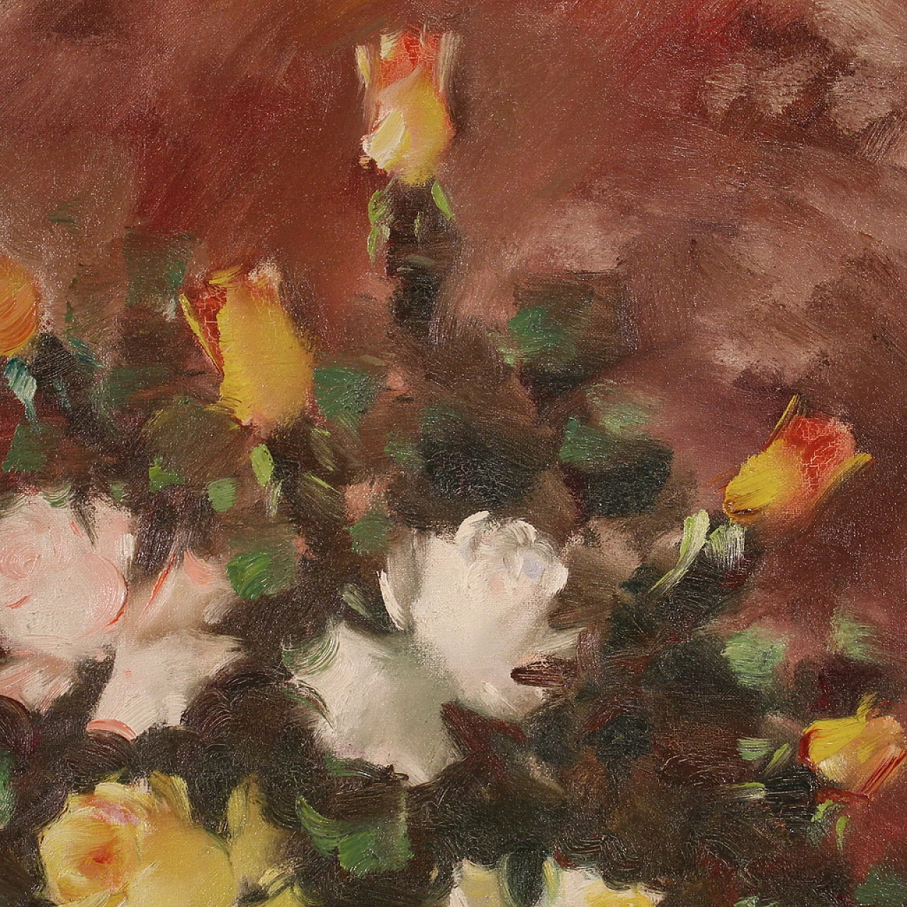 Still life vase with flowers, acrylic on canvas, 1950s 12