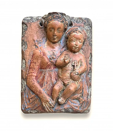 Madonna col Bambino, scultura in terracotta, '600