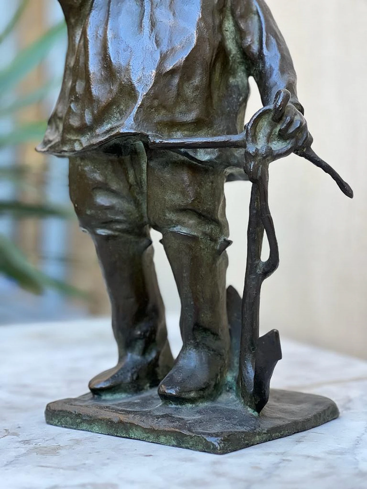 Sailor with anchor, bronze sculpture, 1940s 8