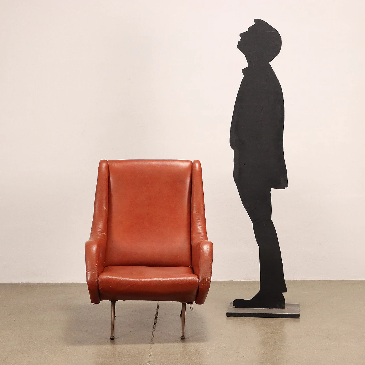 Poltrona in similpelle, anni '60 2