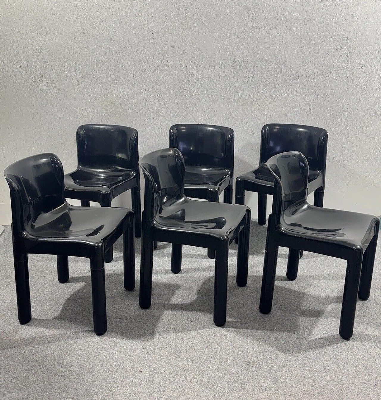 6 Chairs 4875 by Carlo Bartoli for Kartell, 1970s 1