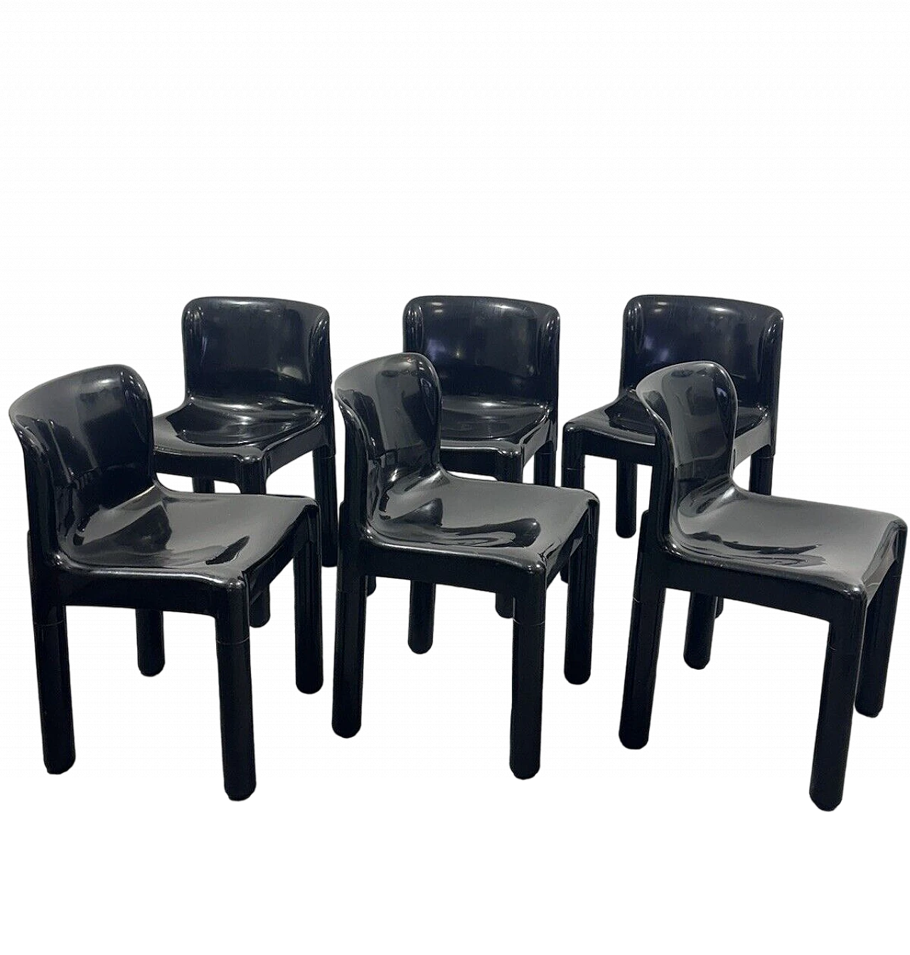 6 Chairs 4875 by Carlo Bartoli for Kartell, 1970s 2