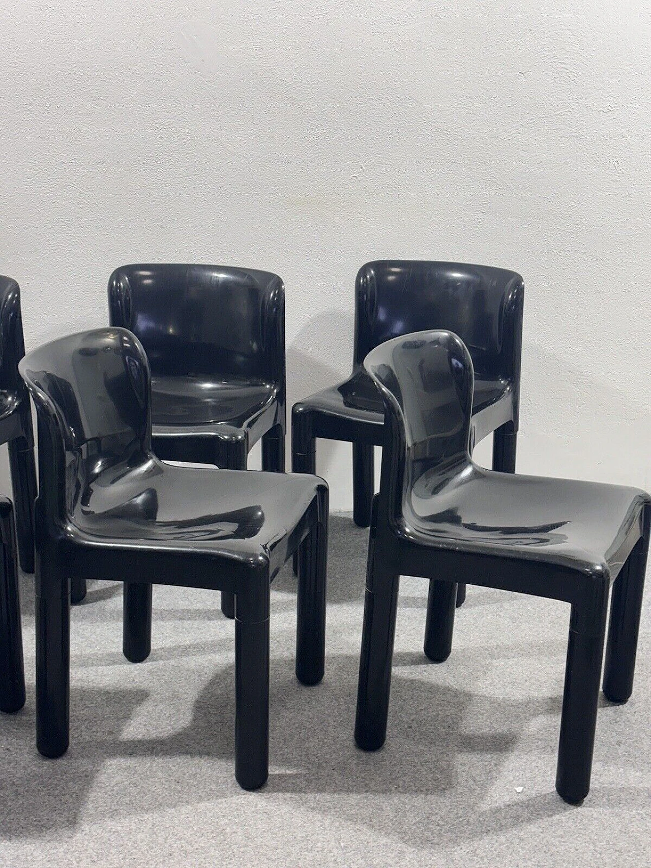 6 Chairs 4875 by Carlo Bartoli for Kartell, 1970s 4